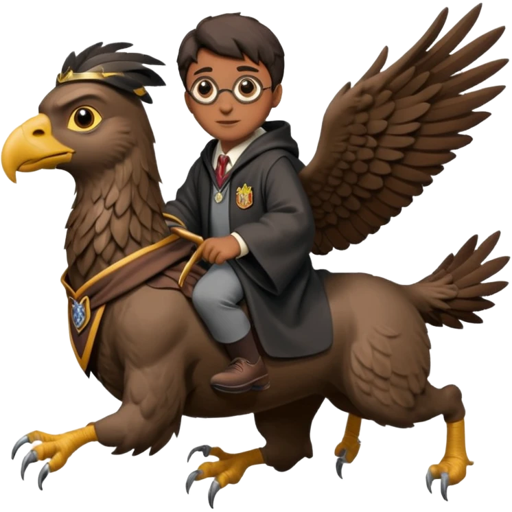 harry potter riding buckbeak emoji