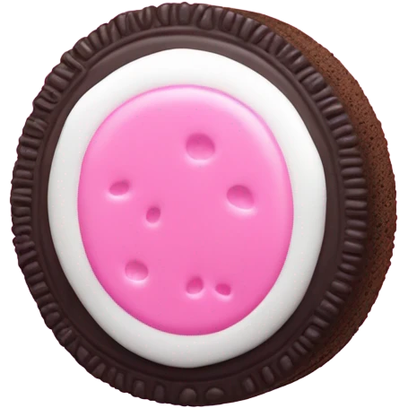 Oreo with pink glas emoji