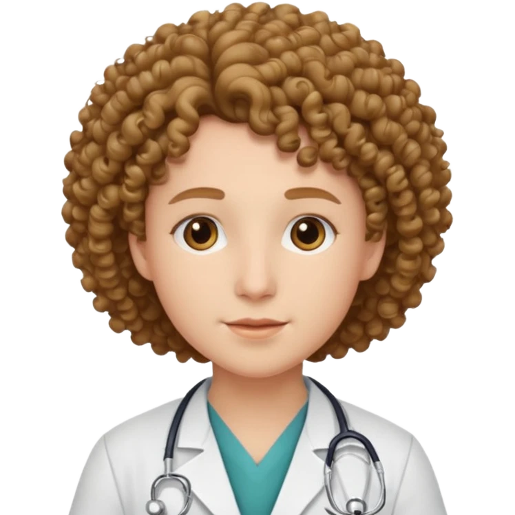 curly doctor emoji