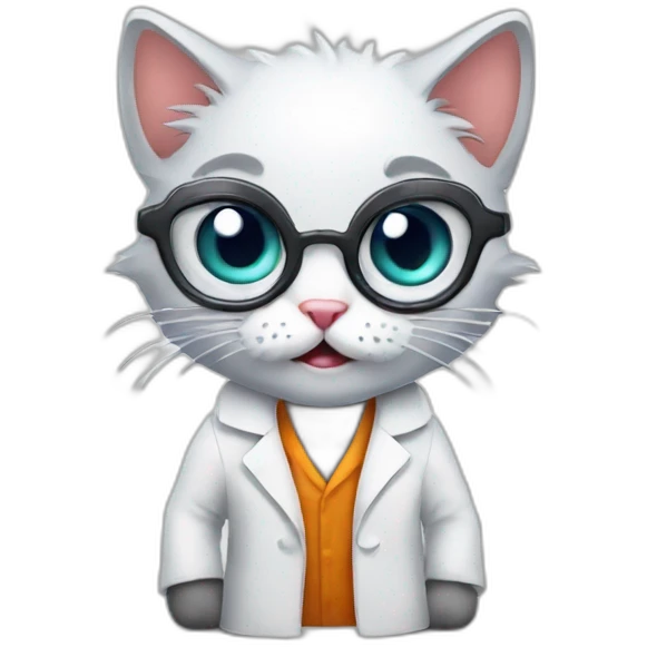 mad scientist kitten emoji