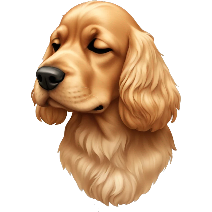 sleeping cocker spaniel emoji