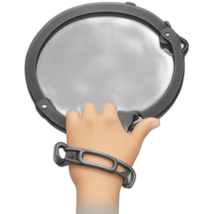 Handcuff hand emoji