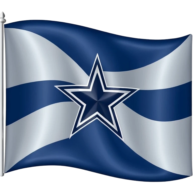 Dallas cowboys flag no stripes emoji