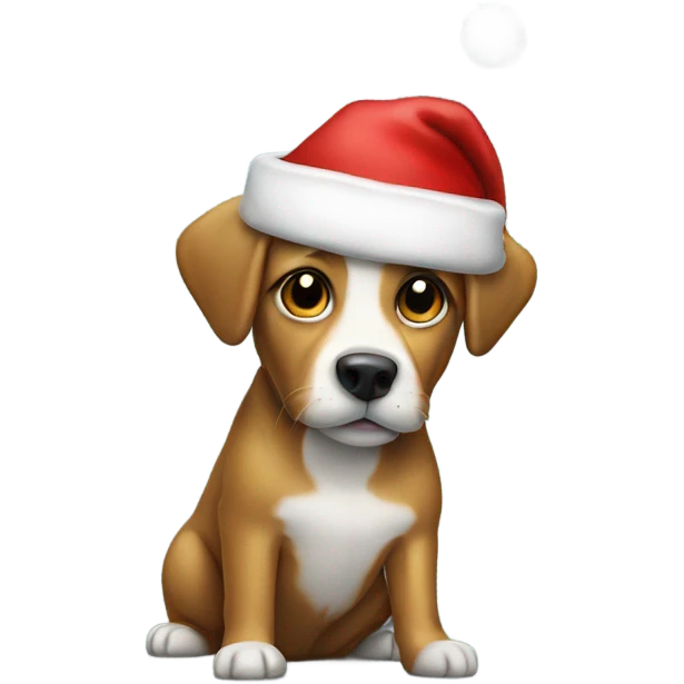 Dog with Santa hat  emoji