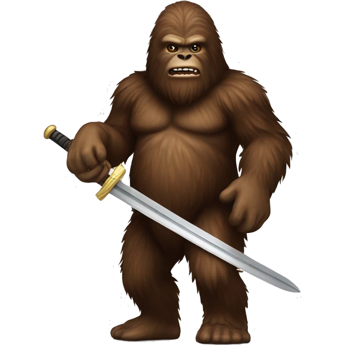 Sasquatch with sword emoji