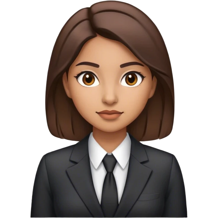 latina girl, light brown skin, executive emoji