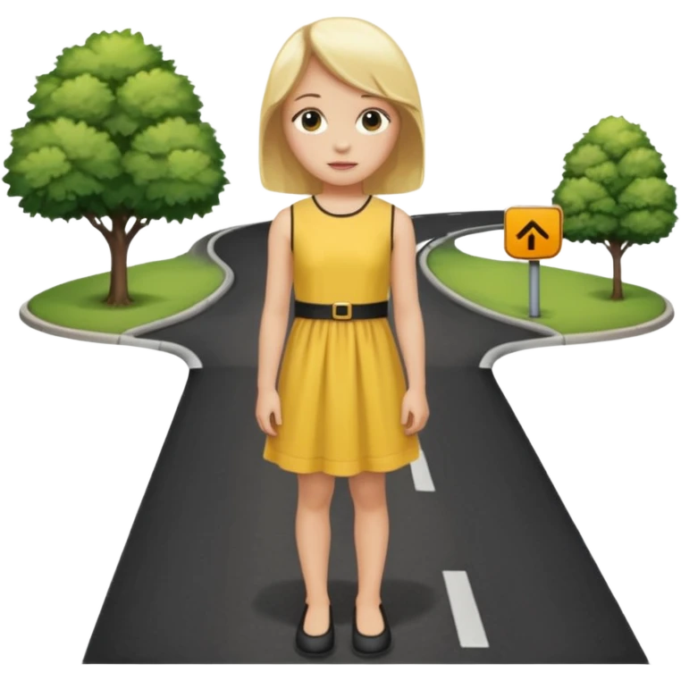 generate an emoji a blond girl next to a road kerb emoji