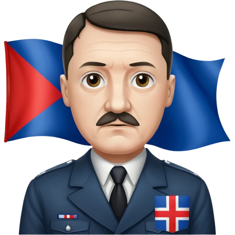 Adolf Hitler avec un drapeau français  emoji