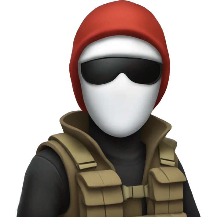 Mercenary with ski mask   emoji