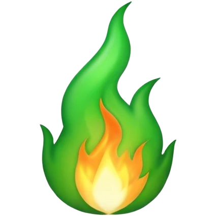 green flame emoji