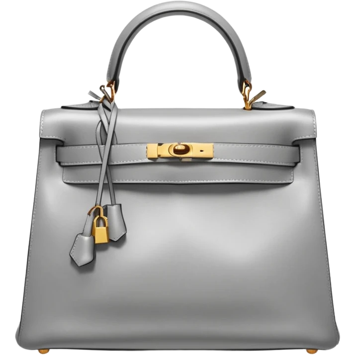 hermes kelly silver color gold hardware emoji