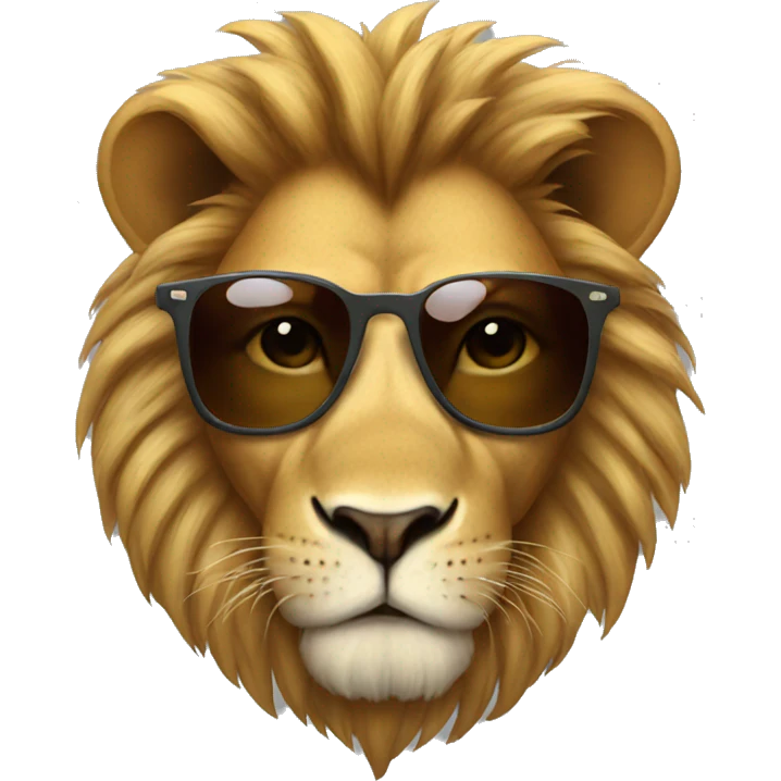 Lion with sunglasses  emoji