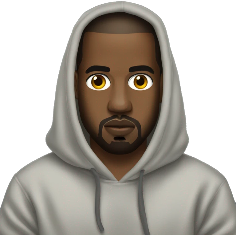 Kanye west in a hoodie emoji