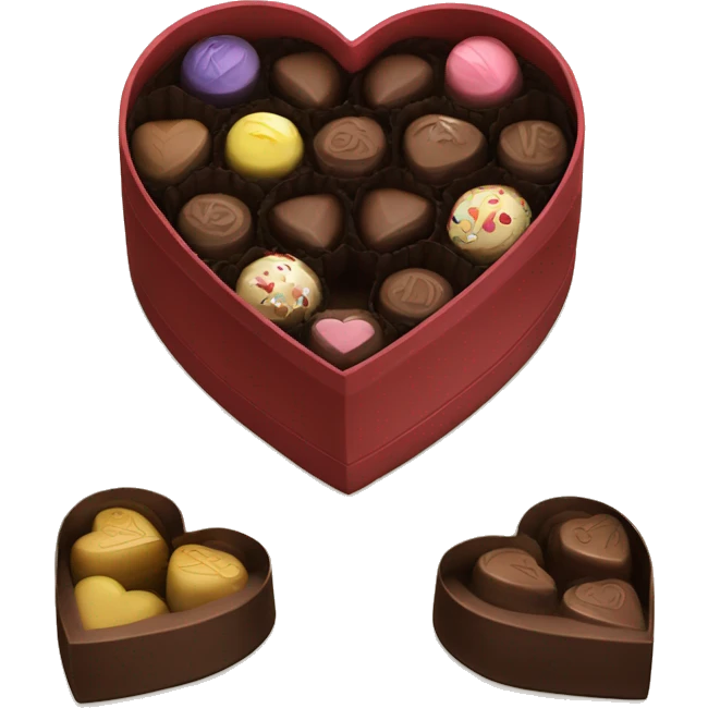 heart shaped box of chocolates emoji