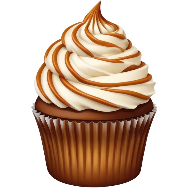 chocolate caramel coconut cupcake  emoji