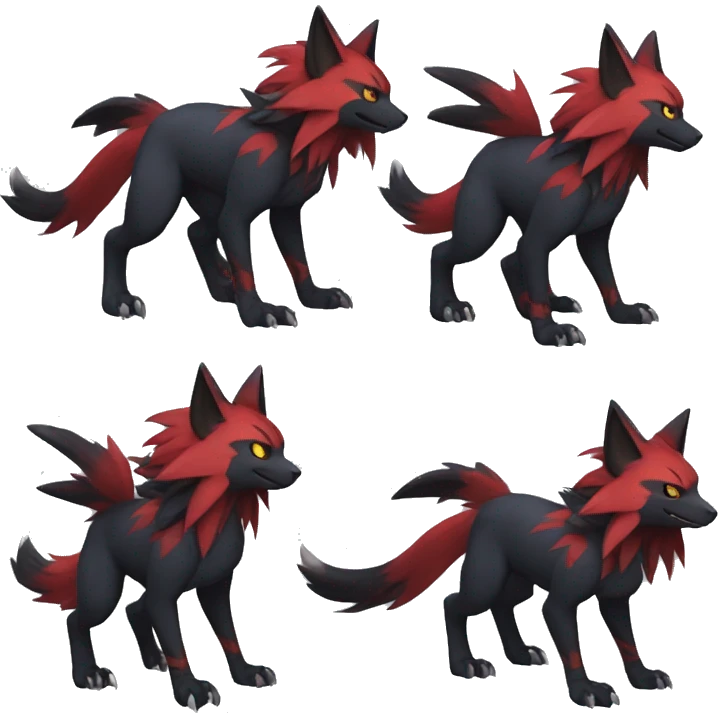 Nargacuga-Litten-Zoroark full body emoji