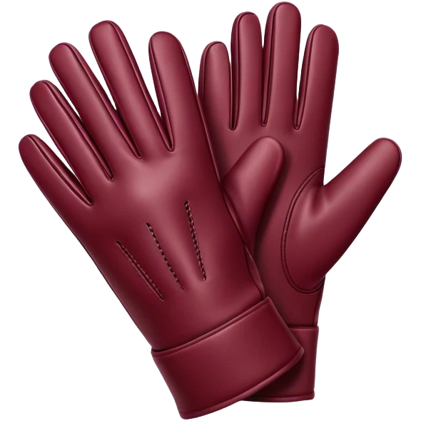 burgundy gloves emoji