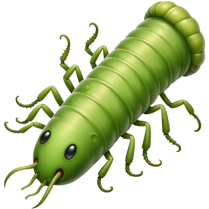 long maggot with shot legs  emoji