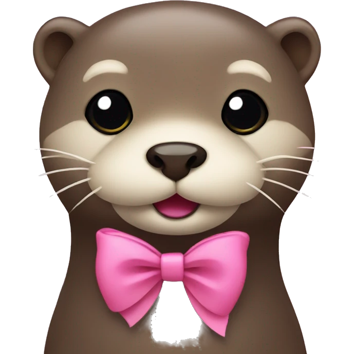 otter with pink bow emoji