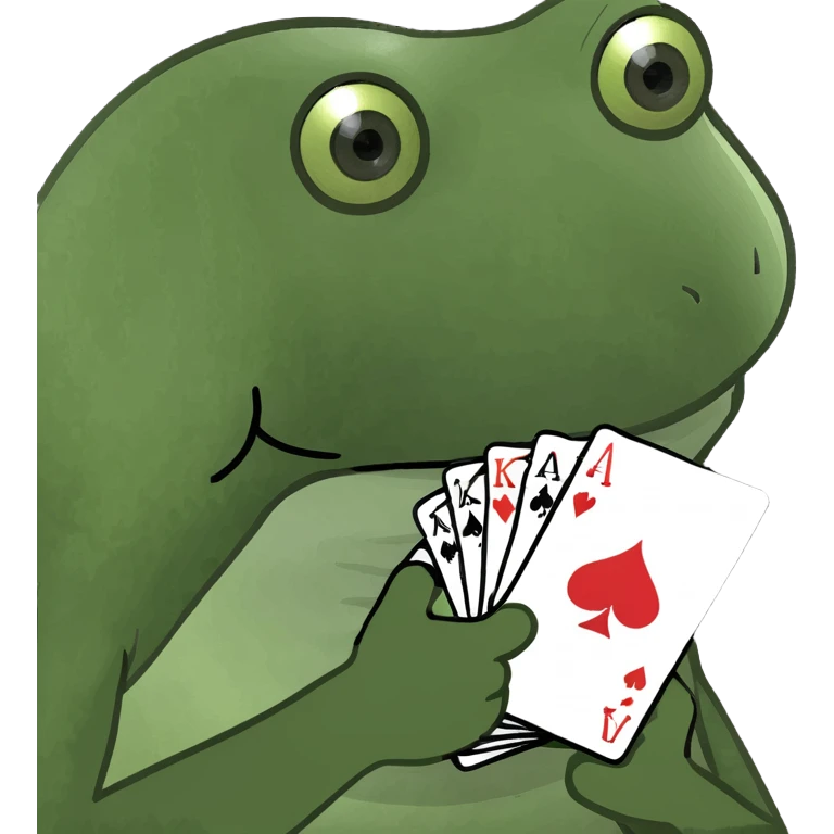 Perro jugando cartas  emoji