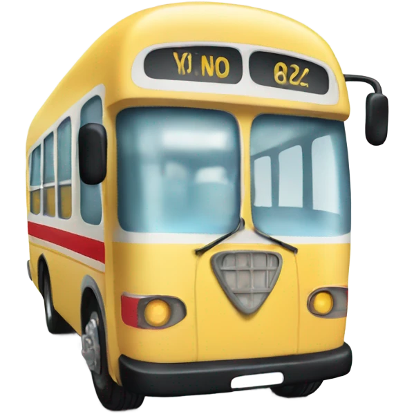 Bus with ice cream  emoji