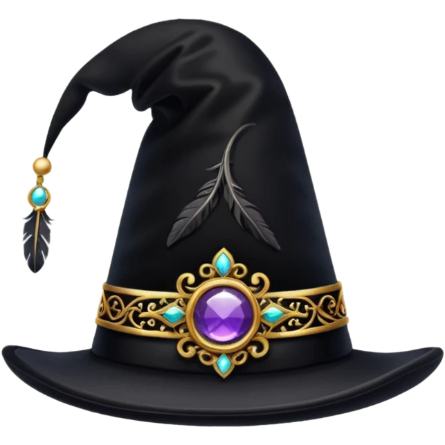 A black magic hat emoji