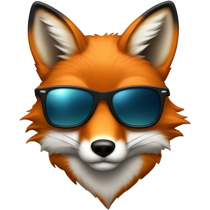 Fox wearing sunglasses  emoji