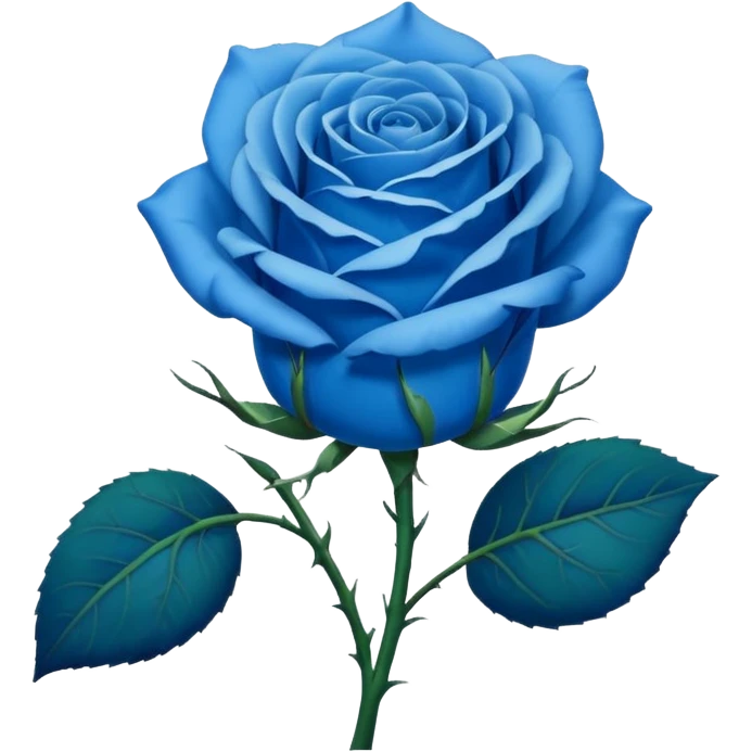 blue rose with a stem emoji emoji