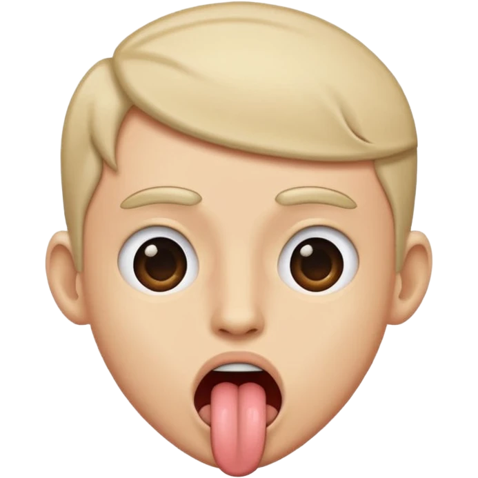 A person shaking their head left to right with their tongue sticking out  emoji