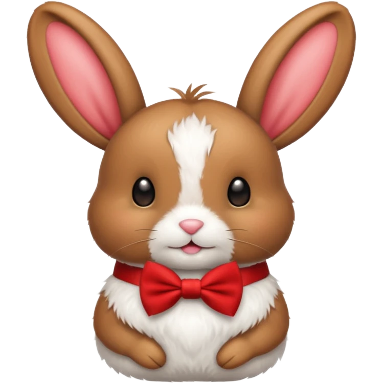 brown bunny with red bowtie emoji