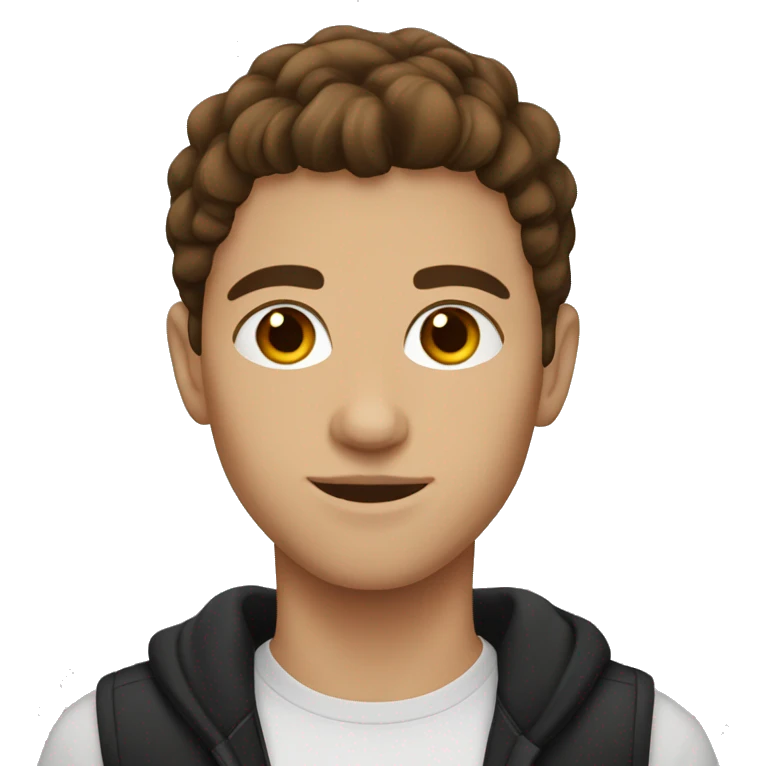 Teenage Albanian with brown hair emoji