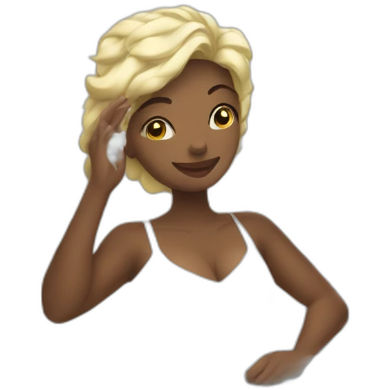 Mulher Lavando banheiro emoji