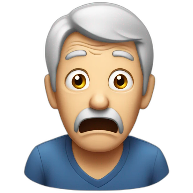 shocked old man emoji