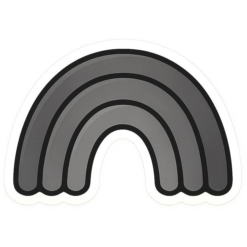 simple black rainbow emoji