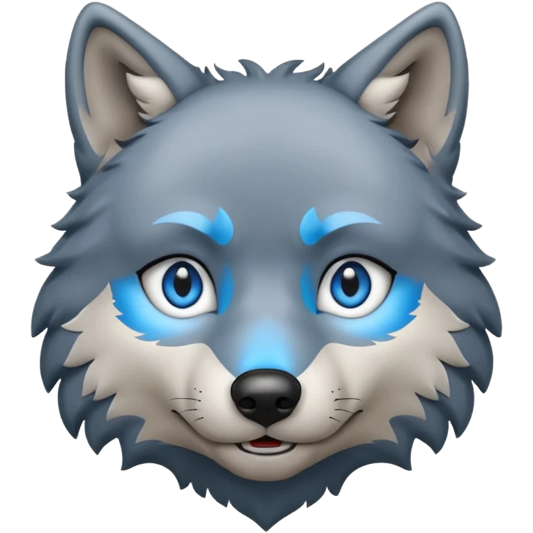 Wolf with blue eyes  emoji