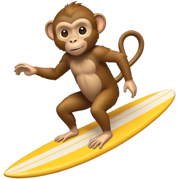 monkey riding a surfboard  emoji