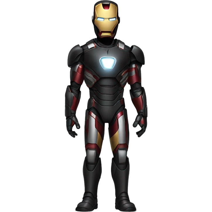 Black iron man emoji