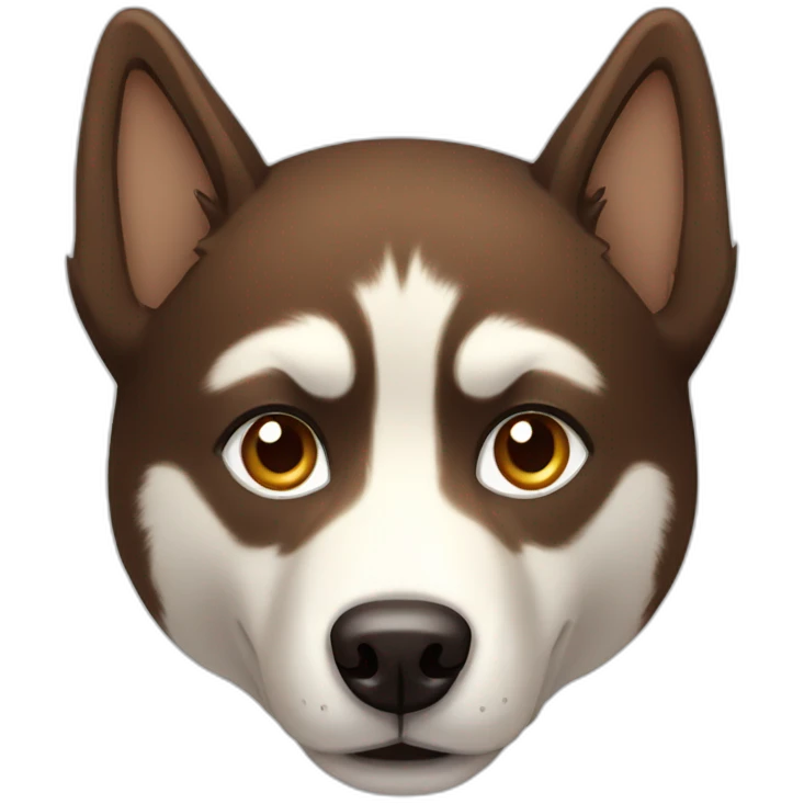 brown husky dog emoji
