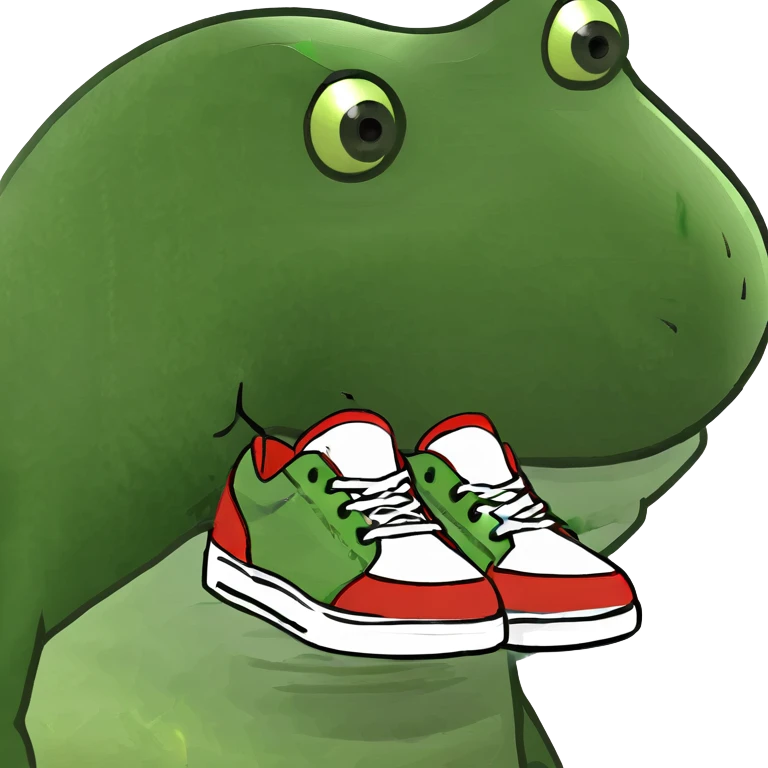 A shark with shoes emoji