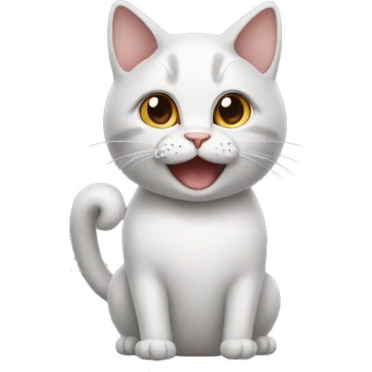 Cat holding up the middle  emoji