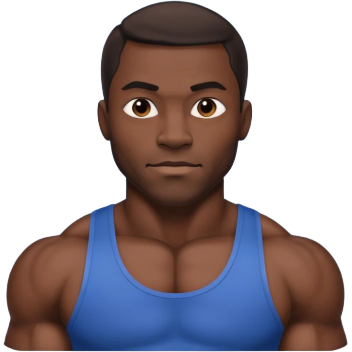 Muscular black man with massive dick emoji