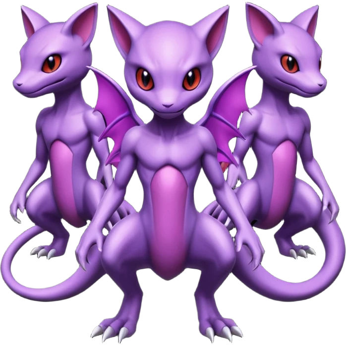 Genesect-Salandit-Sableye-Mewtwo-Mew-fusion emoji