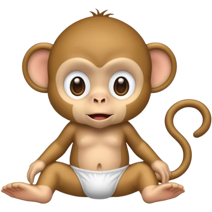 Monkey with diaper  emoji