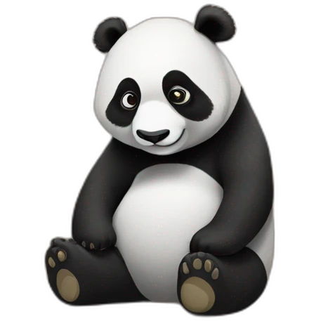 Panda au désert qui se noie emoji