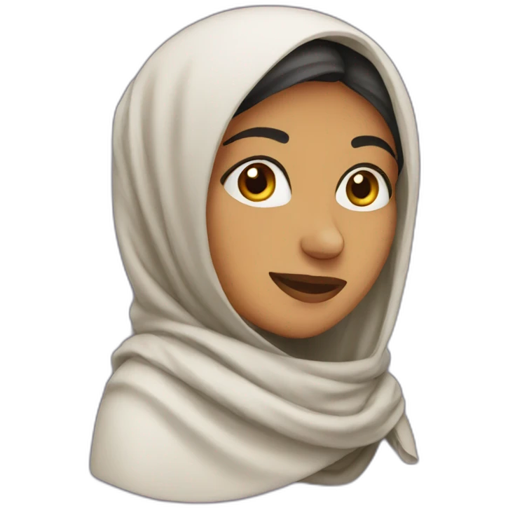 an Arab woman in a scarf emoji