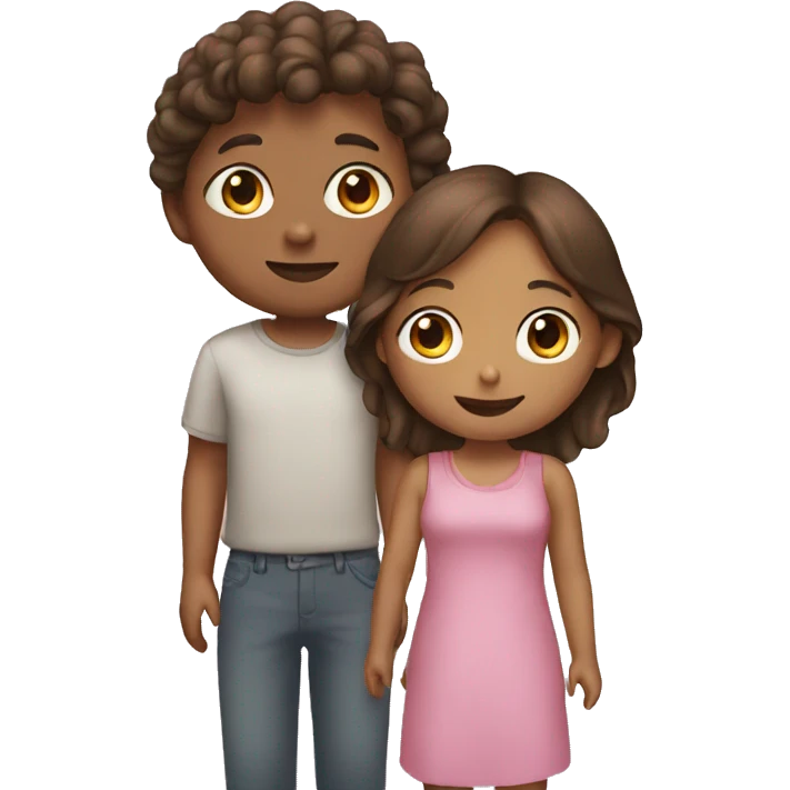 One girl and boy  emoji