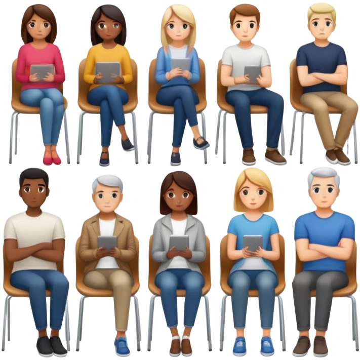 people facing away sitting in chairs emoji