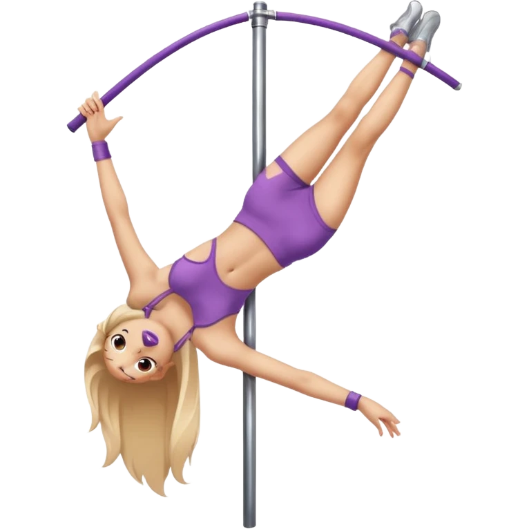A girl doing pole dance, in a real pose emoji