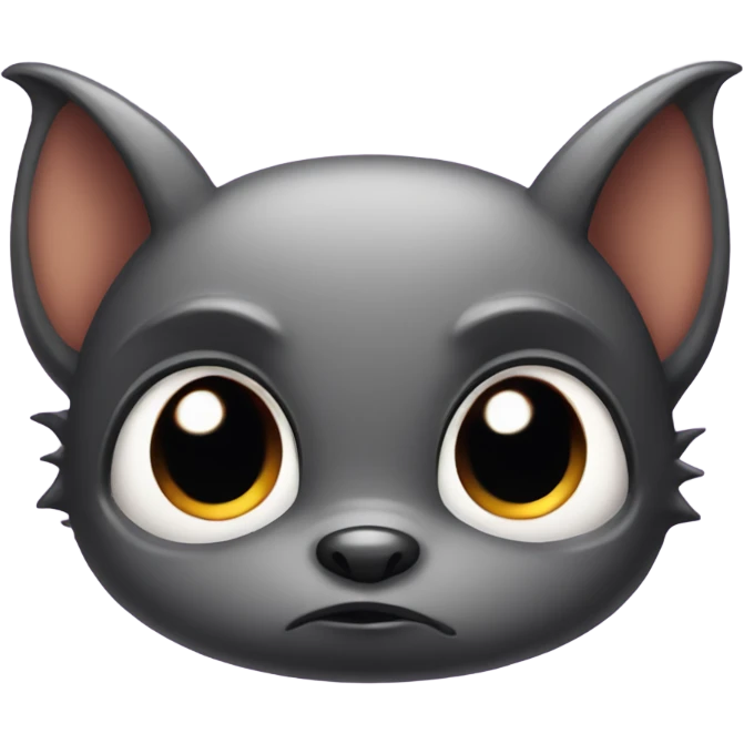 Cute bat with pouty eyes  emoji