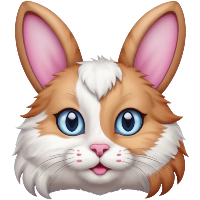 Half bunny half cat 🐱🐰 emoji
